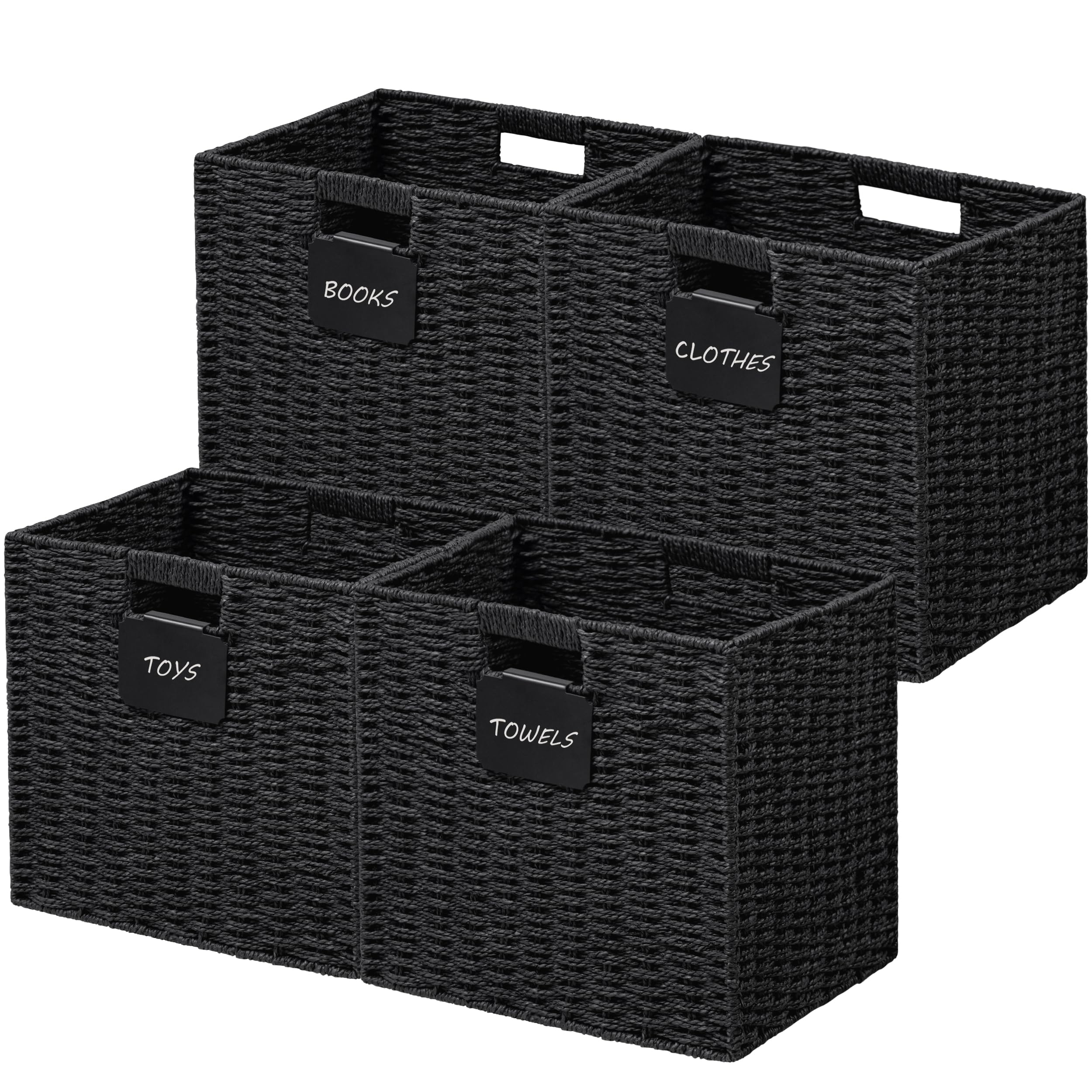 Amazon.com: UBBCARE 4 Pack Wicker Basket, 13×13 Storage Cubes with